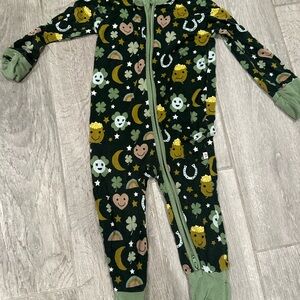 Infant bamboo convertible St Patty’s Day Patterned One Piece